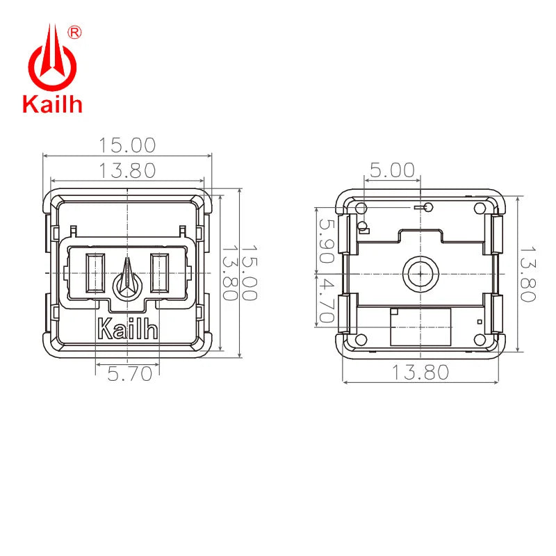 Kailh Choc Red Crystal Switch low profile Switch Chocolate Mechanical Keyboard Switch RGB SMD Red stem linear hand feeling Qme