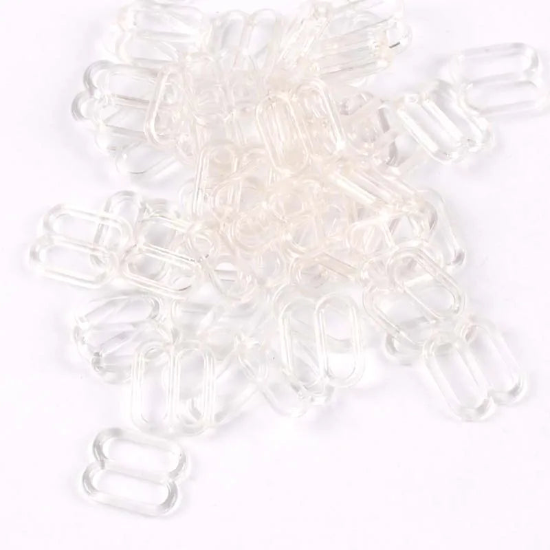 100pcs Black White Metal/plastic Belt Buckle Hair Jewelry Ribbon Adjuster DIY Accessories Wedding Card Buckles Home Decor c2407 Qme 2-plastic