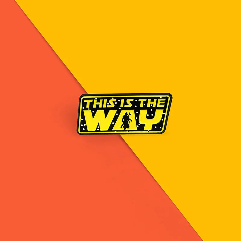 This Is The Way Enamel Pin Customized Interesting Offer Brooches Men's Ladies Yellow Lapel Pin Cartoon Badge Jewelry Wholesale Qme