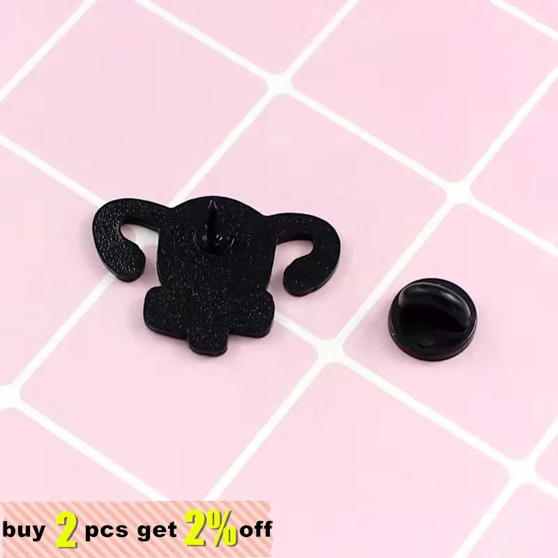 Cuterus Custom Enamel Pin Women Female Uterus Womb Brooches Gift Feminism Icons Pin Badge Button Lapel Pin for Clothing Cap Bag Qme