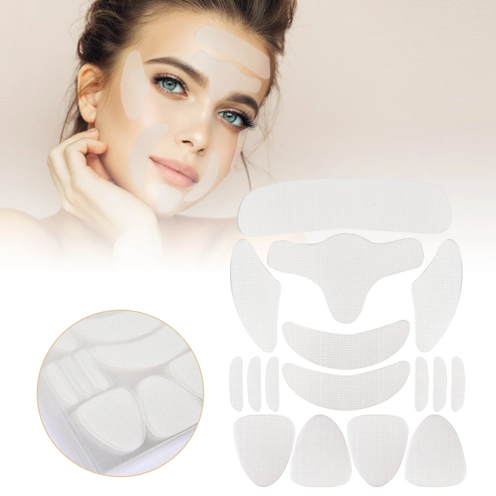 256PCS Reusable Facial Patch Forehead Petal Anti Wrinkle Fine Lines Remover Strips Silicone Neck Eye Sticker Smooth Face Lifting Qme United States