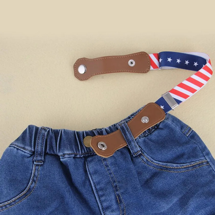 Kids Buckle-free Elastic Belt Waist No Buckle Stretch Belts Toddlers Qme