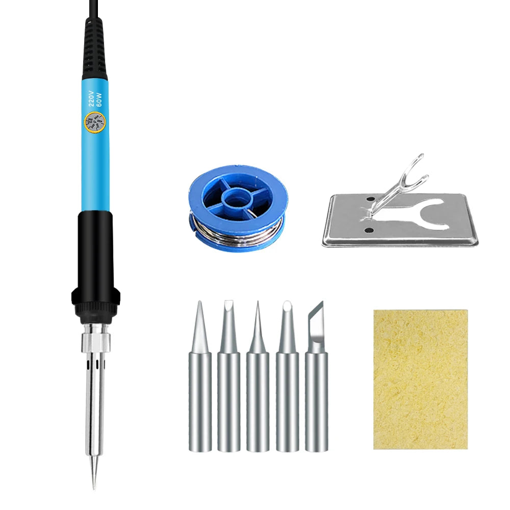 Soldering Iron 60W 80W Adjustable Temperature Electric Solder Rework Qme 60W set 110V US PLUG