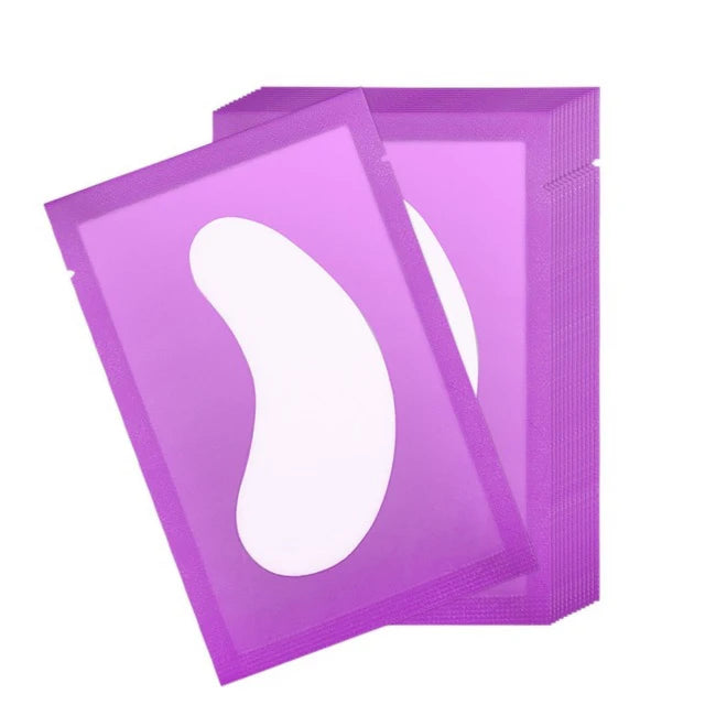 100pairs Paper Patches Eyelash Under Eye Pads Lash Extension Tips Qme Purple 100Pairs