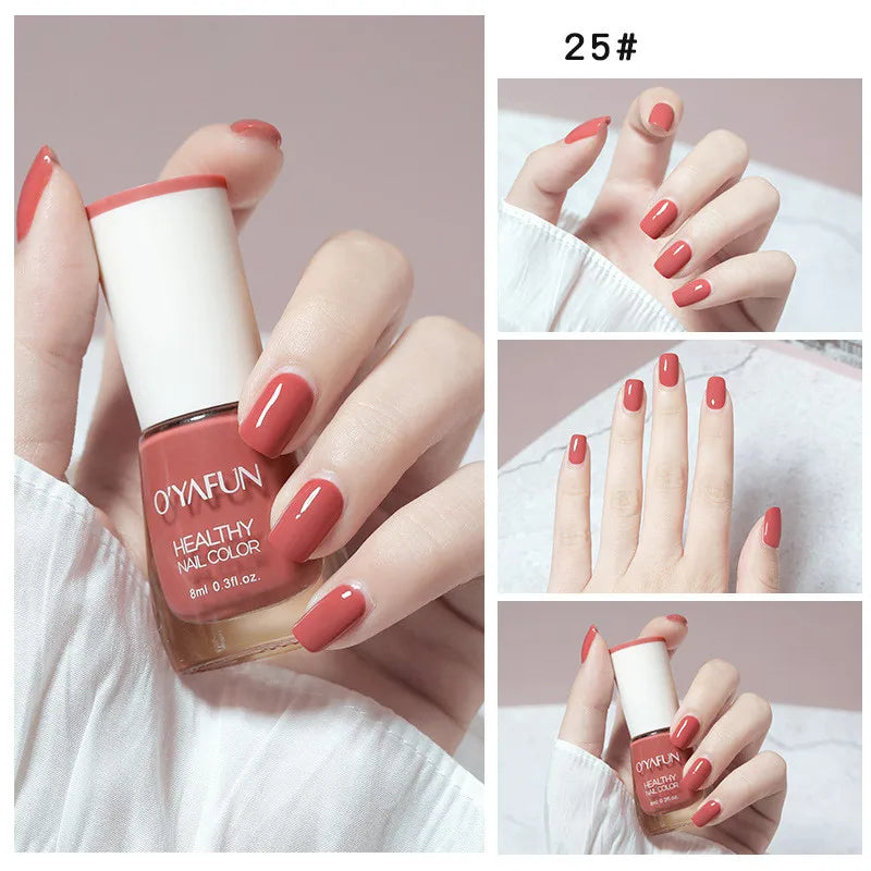 Nail Art Tearable Quick Dry Normal Without Lamp Nail Polish Glitter Sequins UV Varnish Matte Waterproof No-bake Nail Polish Qme