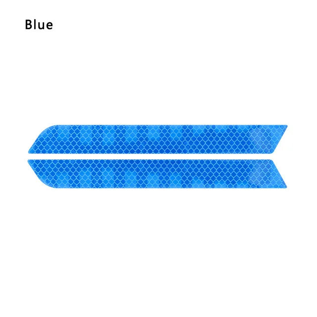 Car Body Reflective Stickers, Rear Bumper Reflective Film, Fog Lights Changed To Decorative Anti-collision Warning Stickers Qme blue