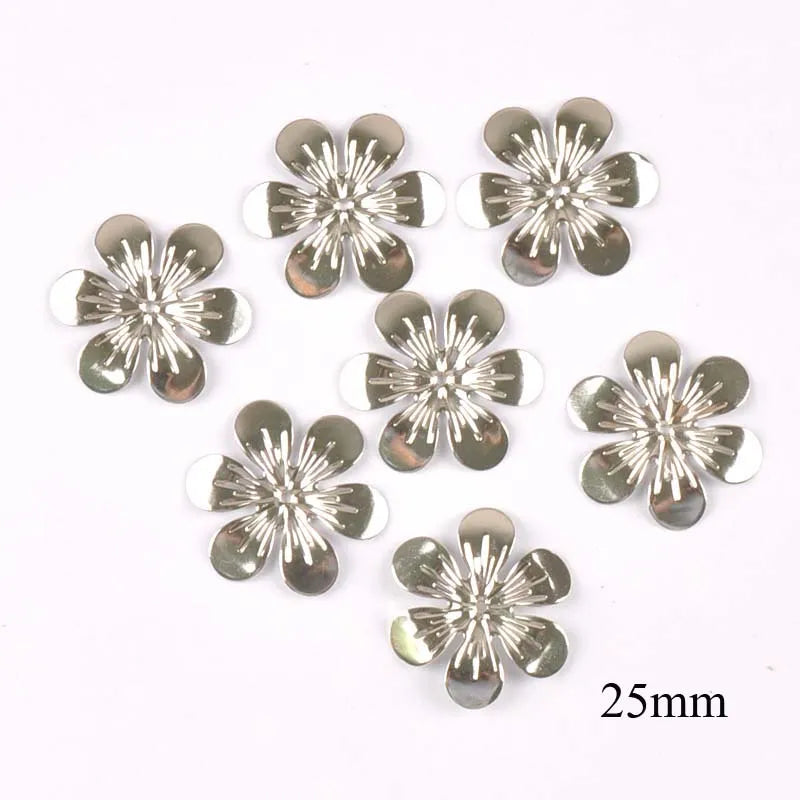 20pcs 10 Style Metal Crafts Wraps Filigree Flowers Connectors Embellishments For Scrapbooking DIY Home Decor Handicraft yk0762 Qme 4 silver