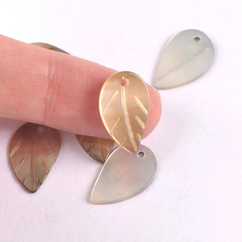 Natural Mother Of Pearl Shells Beads For Jewelry Making Earring Accessories Flower Texture Curved Diy Crafts 5pcs17-20mm tr0394 Qme