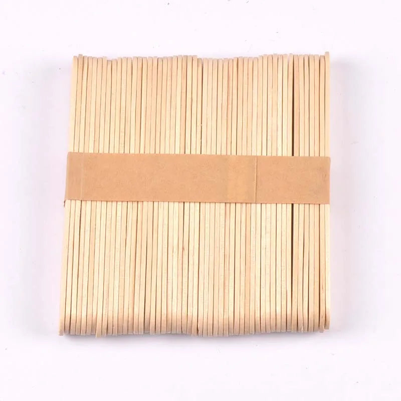 50Pcs/Lot Natural Wood & Colorful Wooden Popsicle Stick For Ice Cream Sticks Kids Educational Toys Handmade DIY Wood Craft Arts Qme
