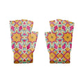 Stylish Simple Mandala Gloves Half Finger Sports Fingerless Knitted Qme style8 One Size China Mainland