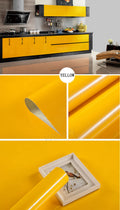 DIY Decorative Film PVC Self Adhesive Wall Paper Furniture Renovation Qme YELLOW 5mx40cm