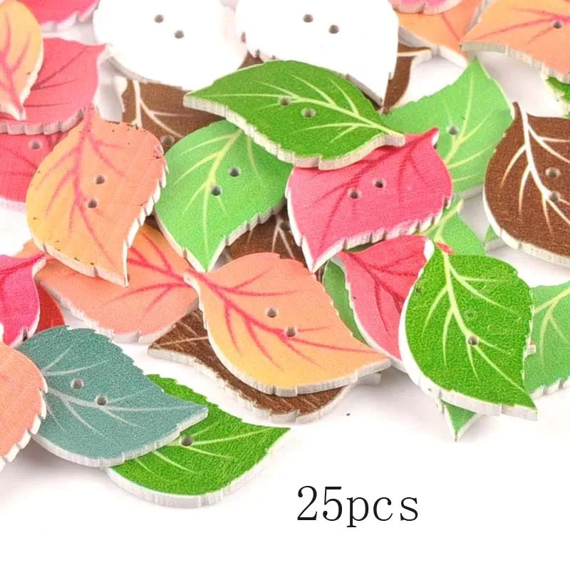 36 styles Cartoon Painting Wooden Buttons for Crafts Scrapbooking Sewing Clothes Button DIY Kid Apparel Supplies 15-35mm Qme m1664 25pcs