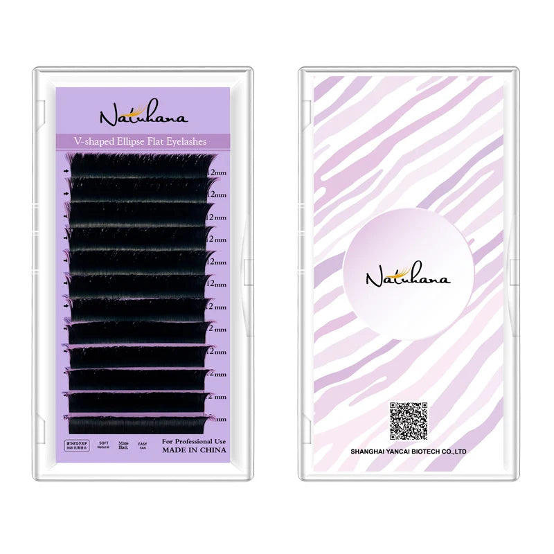 NATUHANA Mink Lasher V Shaped Ellipse Flat Split Tips Eyelash Qme