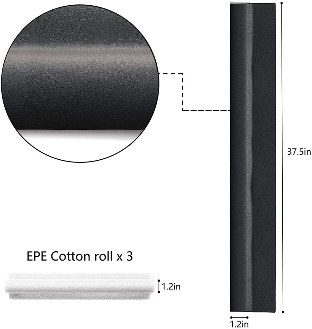 94cm Door Bottom Sealing Strip Self-adhesive Weatherstrip Under Door Draft Stopper Windproof Dust-Proof PU Seal Acoustic Foam Qme