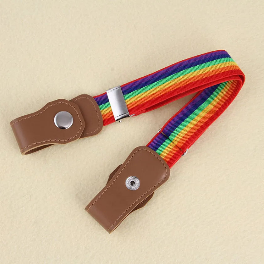 Kids Buckle-free Elastic Belt Waist No Buckle Stretch Belts Toddlers Qme W-2 40-65cm