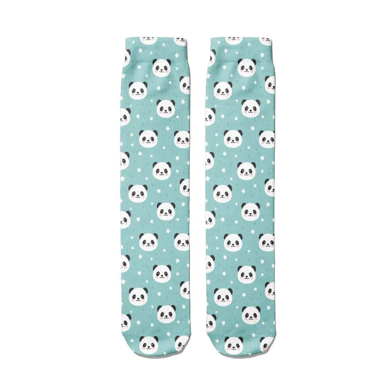 Creative Korean Cartoons Cute Panda Women's Socks Casual Cotton Funny Qme style2 One Size China Mainland