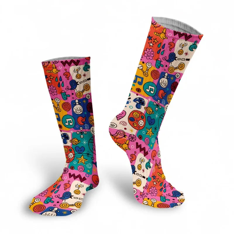 Cute Anime Cartoon Adventure Socks Yellow Street Role Playing Comics Qme