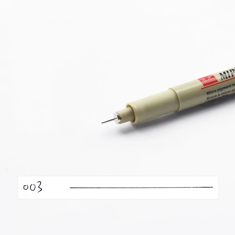 1/2/3pcs Pigma Micron Pen 003 005 01 02 03 04 05 08 1.0 2 3 Brush Art Sketch Marker Pen For Manga Soft Fineliner Drawing Qme 003