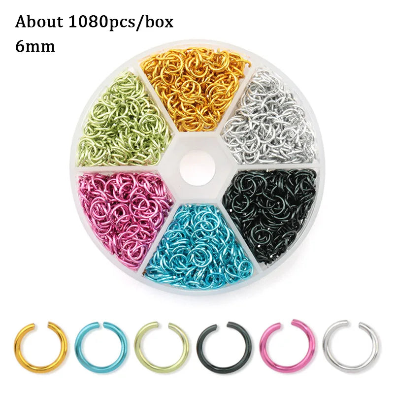 Jewelry Findings Set open jump rings Loose spacer beads Earring hooks Rubber Earring Backs for Jewelry Making DIY handicraft Qme 17