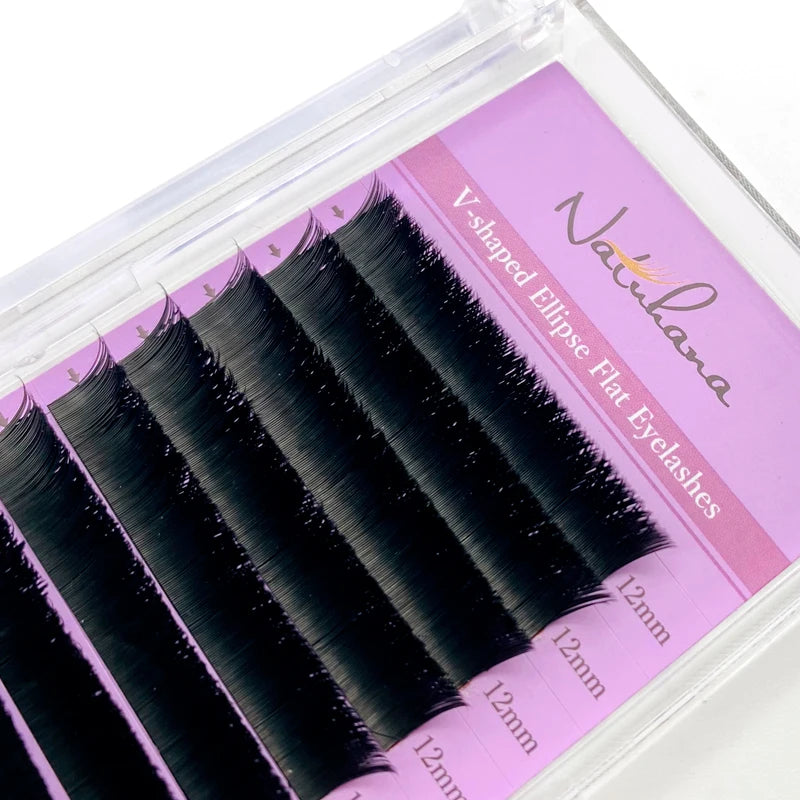 NATUHANA Mink Lasher V Shaped Ellipse Flat Split Tips Eyelash Qme