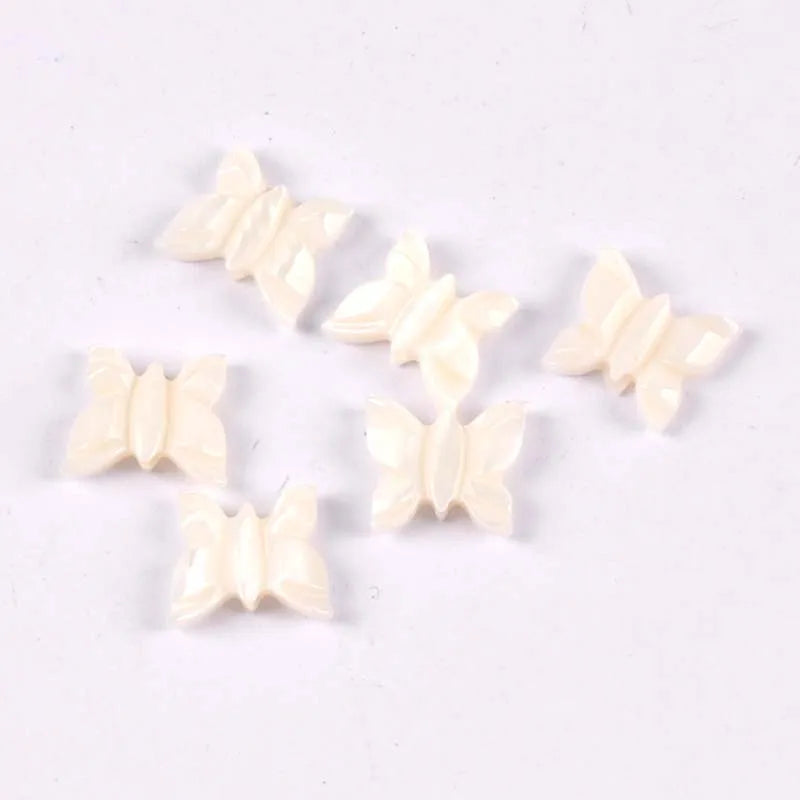 9-13mm 5Pcs Butterfly Pattern Natural Mother Of Pearl Shells Beads For Jewelry Making Earring Bracelet DIY Accessories tr0390 Qme