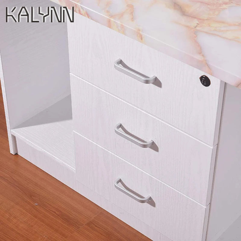 White Wood Self-adhesive Wallpaper Kitchen Cabinet Locker Vinyl Liner Qme