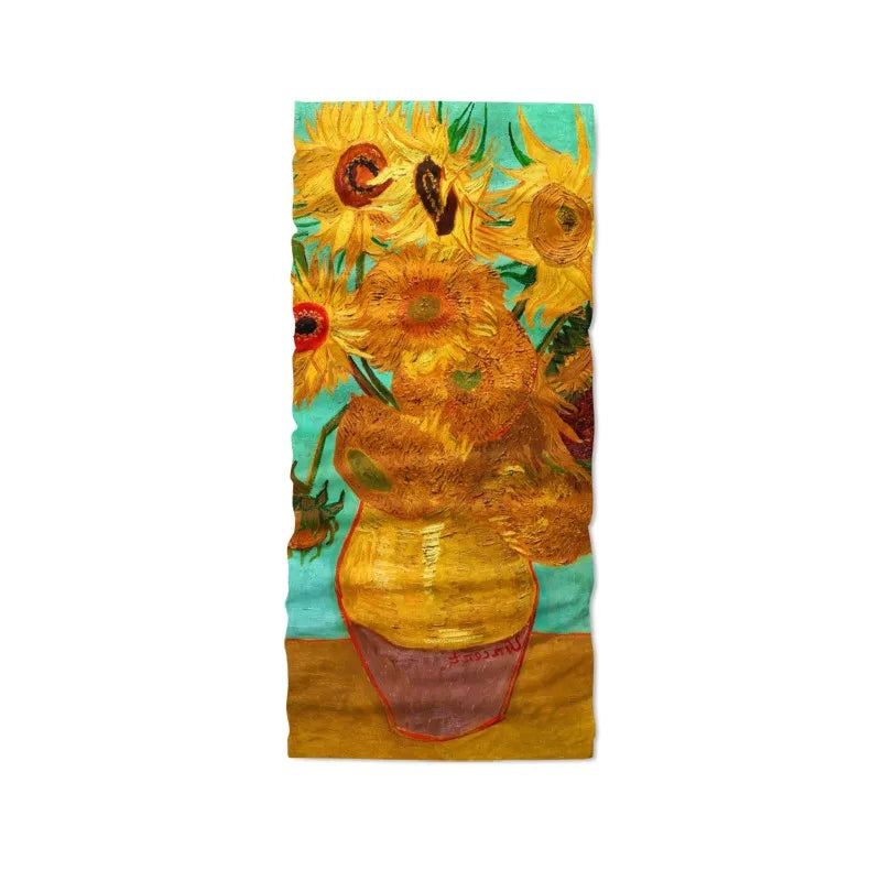 3D Printed Van Gogh Sunflower Oil Painting Art Hijab Scarf Men Women Qme style7 One Size China Mainland
