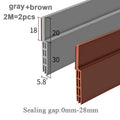 2 Pack Door Bottom Weather Stripping Draft Blocker Self Adhesive Silicone Flexible Seal Tape Dust and Noise Insulation Strip Qme Gray and Brown