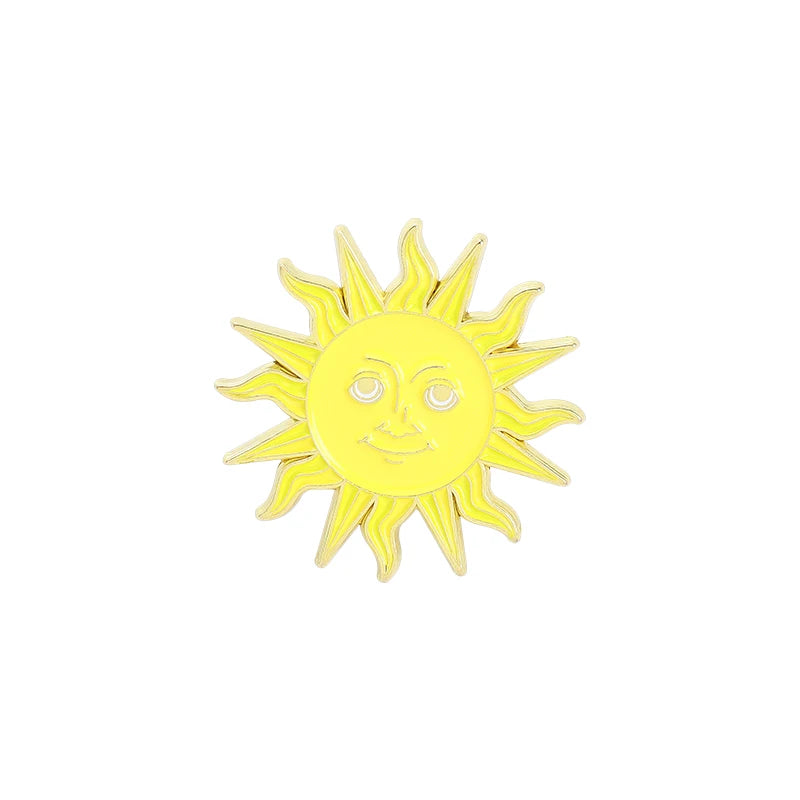Cartoon Clock Coffee Sun Dinosaur Brooch Metal Alloy Fashion Jewelry Lapel Enamel Pins Badge Accessories Wholesale Drop Shipping Qme 2