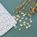 Best quality 6*8mm 8*10mm straight hole crystal butterfly beads crystal AB glass Pendant rhinestone for Jewelry Earrings making Qme 8x10mm 72pcs