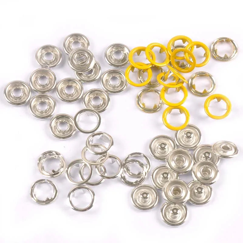 9.5mm 18color Metal Prong Snap Buttons For Clothes Baby Romper Buckle Snap Fasteners Press Studs Poppers 20sets(4pcs 1set) c2230 Qme 8