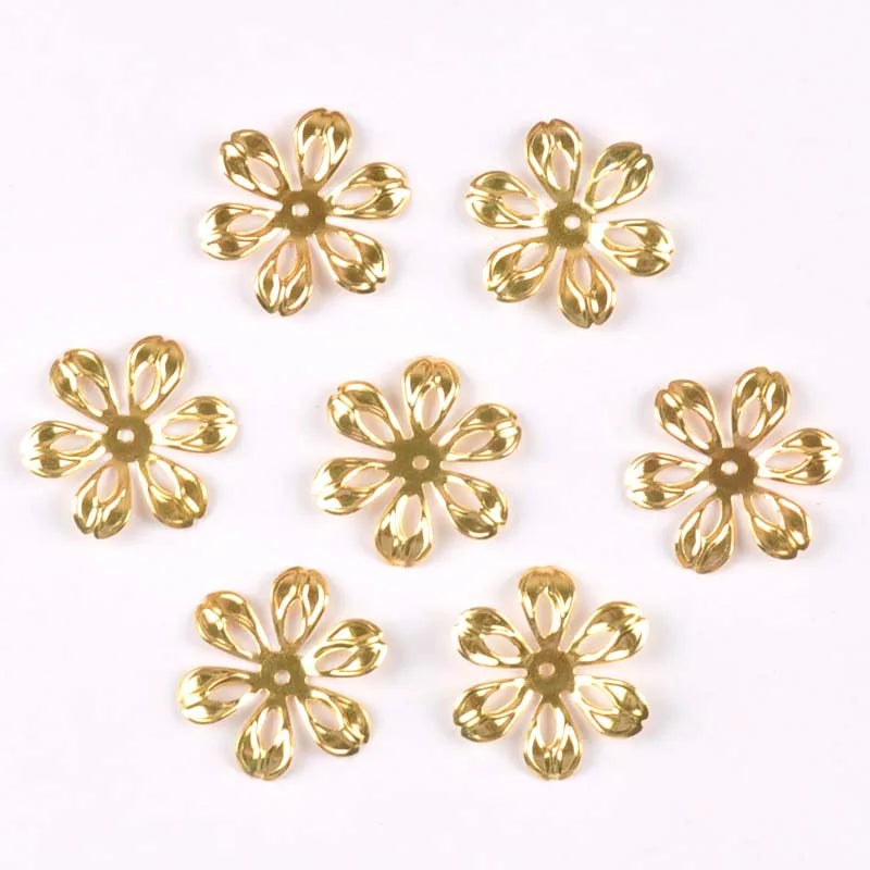 24mm Vintage Flowers Connectors Wraps Filigree Metal Crafts For Jewelry Making Pendants DIY Scrapbooking Decoration Yk0762-6 Qme