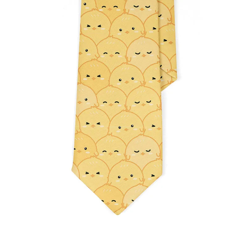 Men's Cute Print Tie Men Women Colourful Polyester Necktie Cat Dog Qme