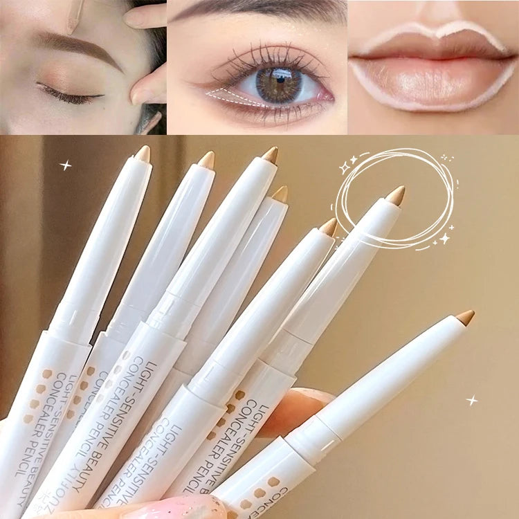 Concealer Eyebrow Pen Stick Natural Moisturizing Concealer Pencil Cover Spot Dark Circles Invisible Pores Waterproof Face Makeup Qme