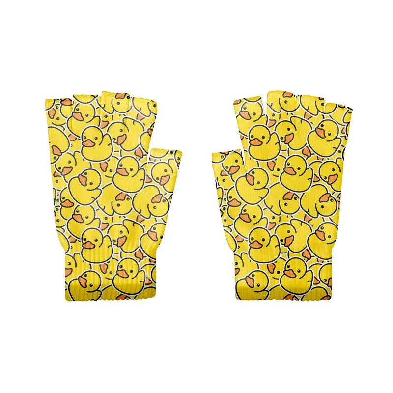 Women Men Cartoons Knitted Gloves Unisex Cute Cycling Finger Autumn Qme style7 One Size China Mainland