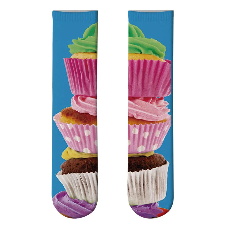 Candy Ice Cream 3d Patterned Socks Funny Soft Autumn Winter Sports Qme style8 One Size China Mainland