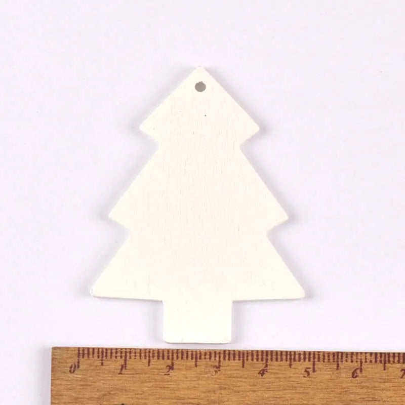 5pcs+1m hemp rope Wood Craft Home Christmas Decorations For Christmas trees Ornaments Hanging Pendants Christmas gift m2214 Qme 6