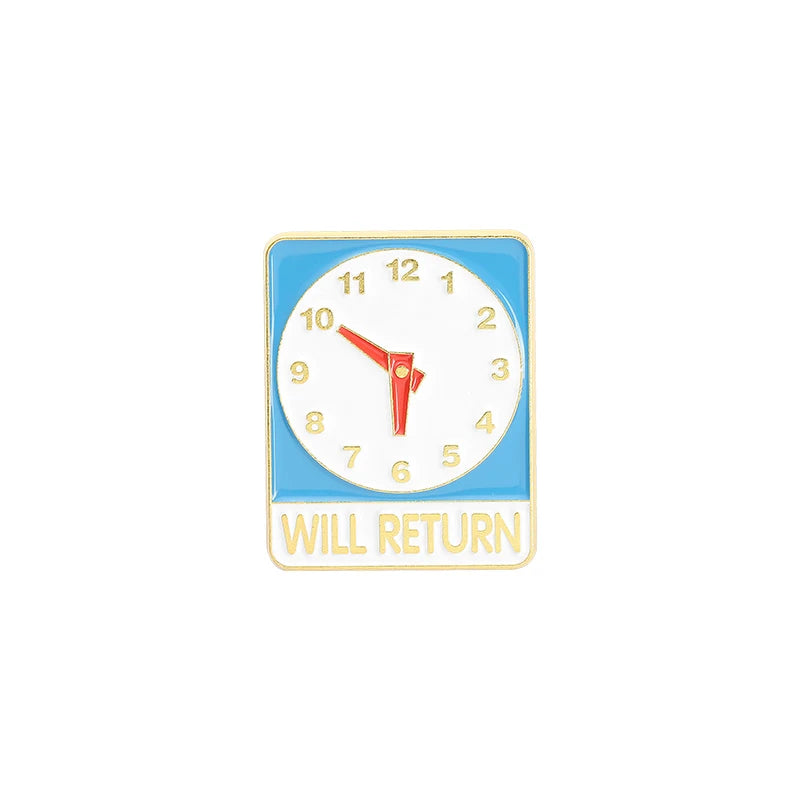 Cartoon Clock Coffee Sun Dinosaur Brooch Metal Alloy Fashion Jewelry Lapel Enamel Pins Badge Accessories Wholesale Drop Shipping Qme 4