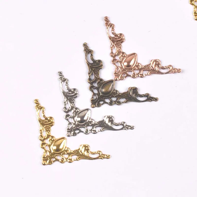 20pcs Silver/Golden/Bronze Metal Books Corners Protectors For Scrapbooking Accessories Photo Albums DIY Crafts Decor 40x40mm Qme