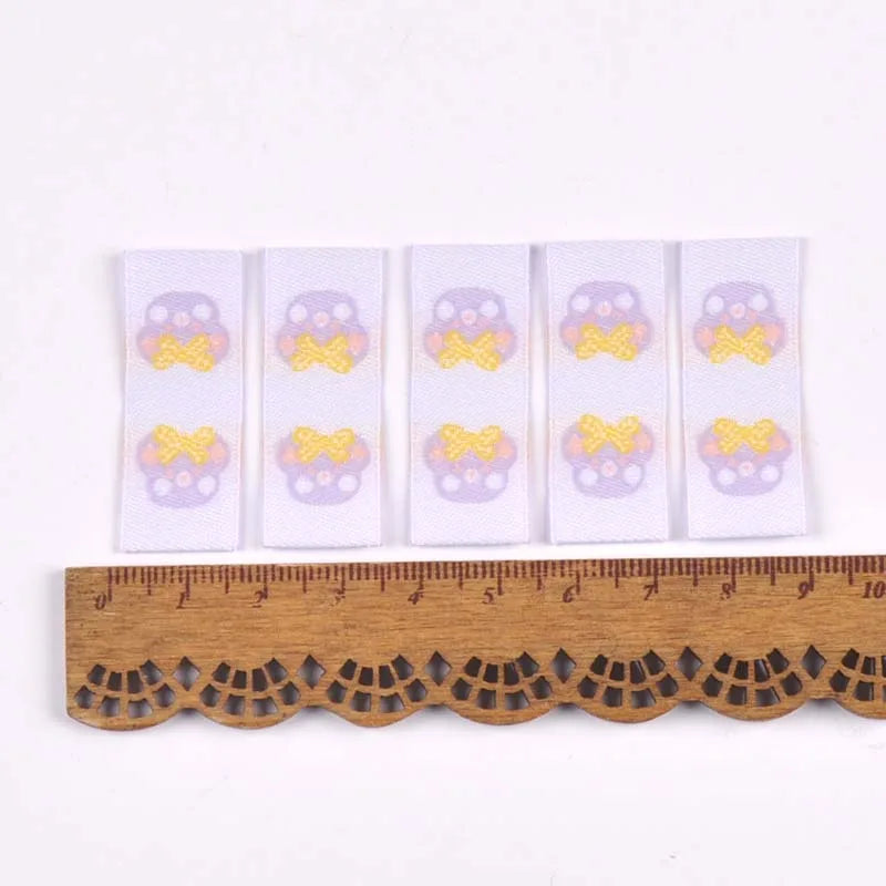 50Pcs Cartoon Dinosaur/Penguin Labels For Shoes Care Bags Sewing Garment Handmade Accessories DIY Crafts Fabric Clothing Tags Qme 4