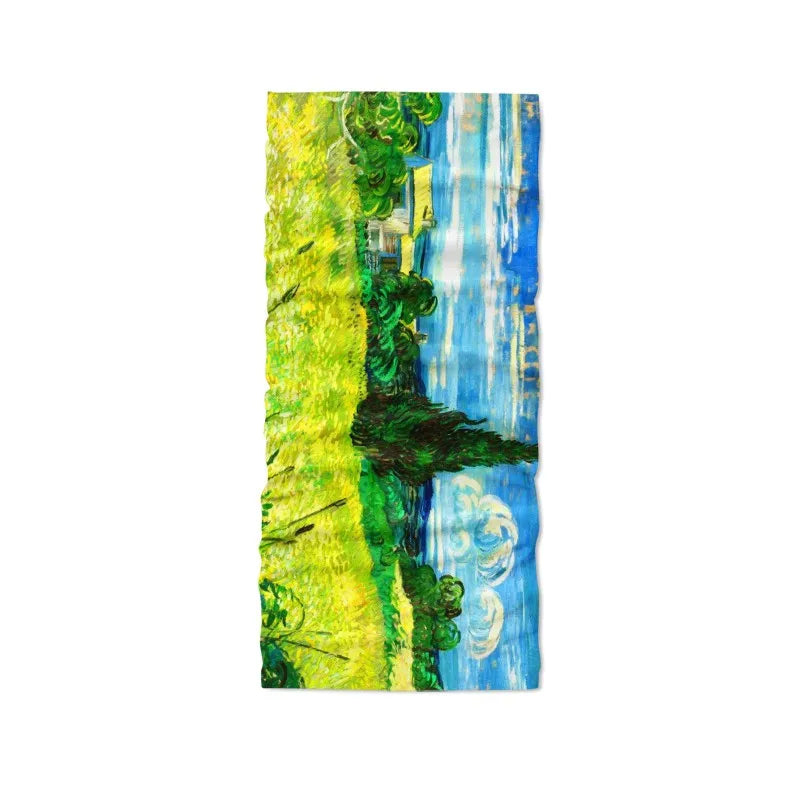 3D Printed Van Gogh Sunflower Oil Painting Art Hijab Scarf Men Women Qme style6 One Size China Mainland