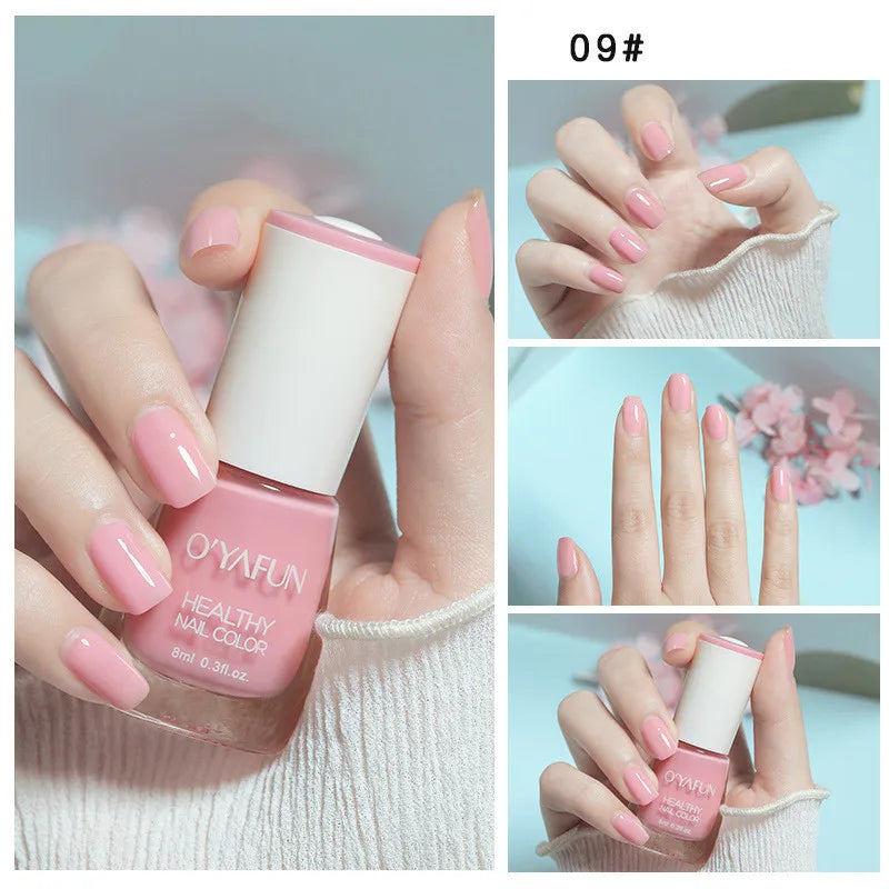 Nail Art Tearable Quick Dry Normal Without Lamp Nail Polish Glitter Sequins UV Varnish Matte Waterproof No-bake Nail Polish Qme 9