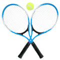 Set of 2 Kid's Tennis Racket For Tennis Racket Training Carbon Fiber Top Steel Material Tennis String With Free Tennis Ball Qme 2 Blue Racket 1 ball China Mainland