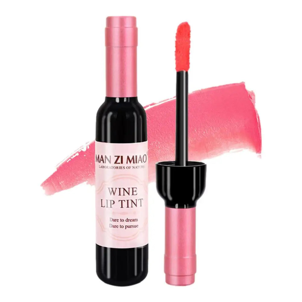 Lipstick Wine Lip Stain Baby Pink Lipgross Matte Liquid Glaze Long Qme