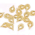 19x12.5mm 50pcs Metal Crafts Gold Silver Filigree Wraps Flower Connectors Pendants For DIY Jewelry Findings Scrapbook yk0778 Qme gold