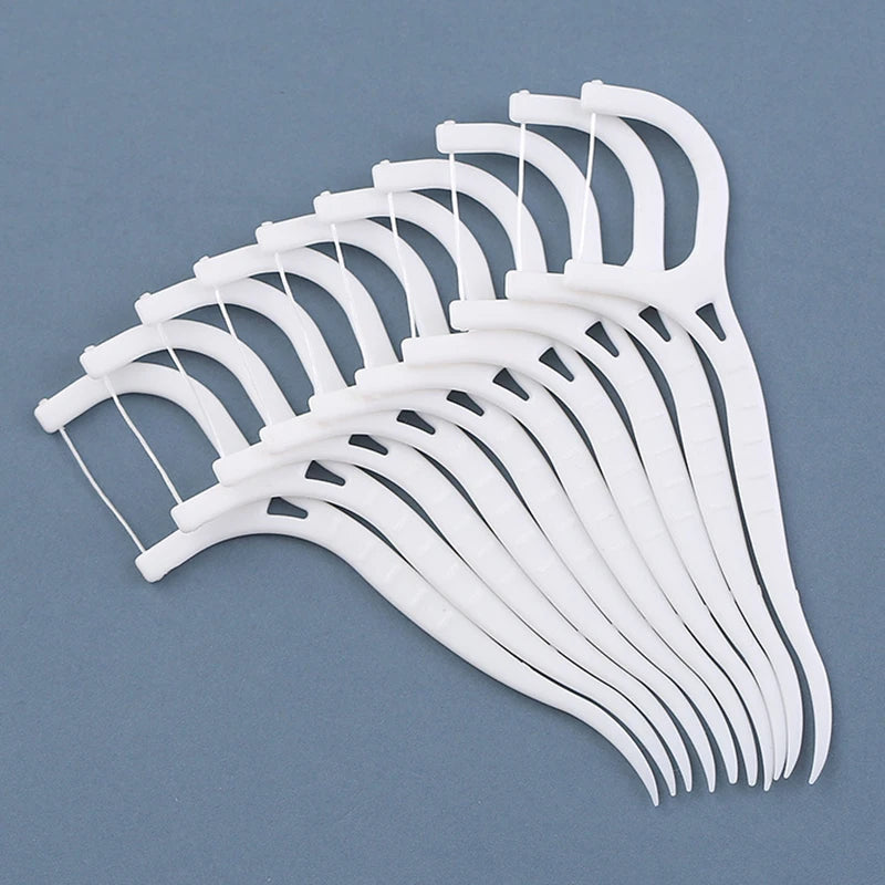 50 Dental Floss Flosser Picks Toothpicks Teeth Stick Tooth Cleaning Qme