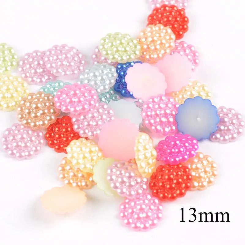 20-200Pcs Mixed Round Flatback Resin Cabochons Embellishments Scrapbooking Craft For Sewing Children Headwear YK0729 Qme 50pcs 8