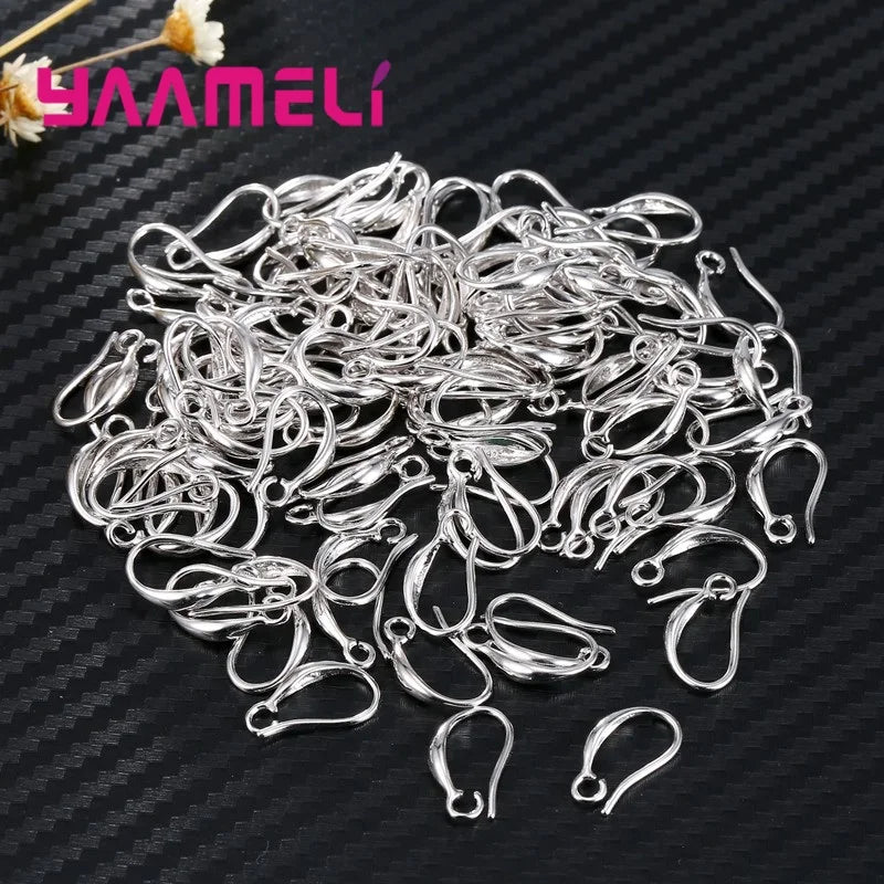 10pcs Simple 925 Sterling Silver Color Ear Hook For Women Diy Creative Earrings Jewelry Accessories Special Sale Wholesale Qme