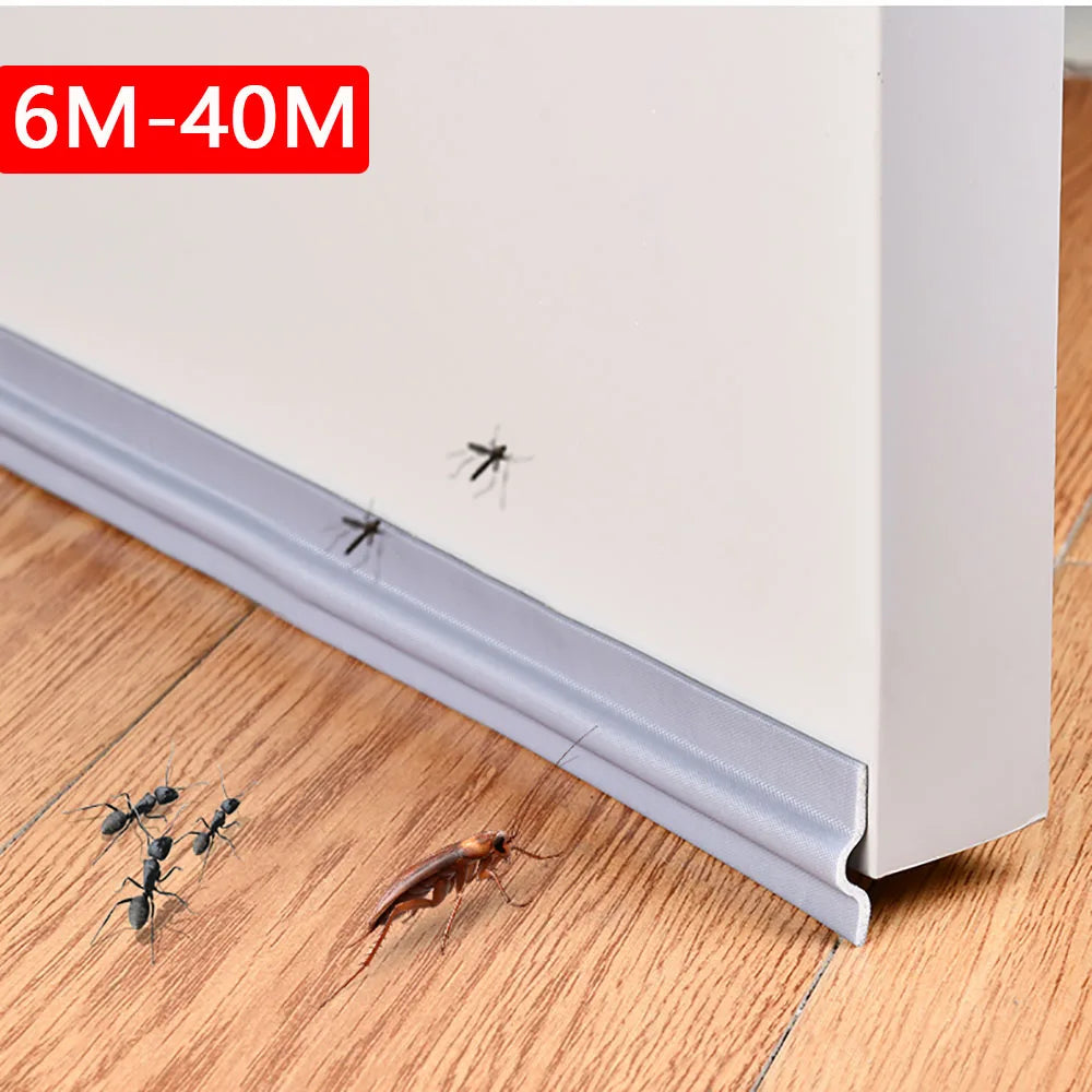 Soundproof Slides Window Seal Strip Cuttable Door Bottom Acoustic Foam Nylon Cloth Seal Strip Weatherproofing Stripping Qme