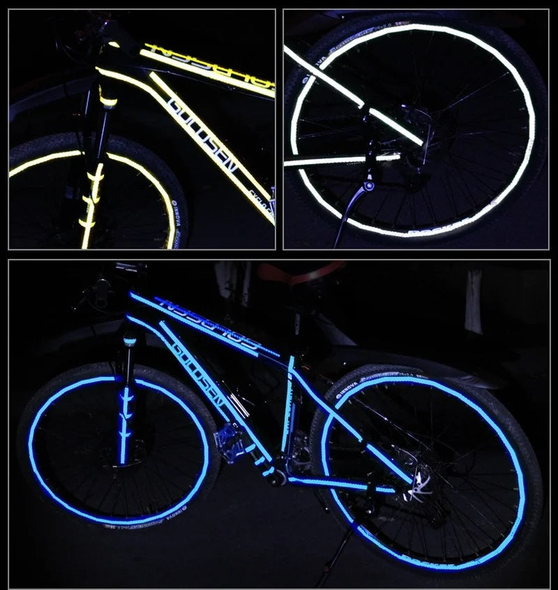 Body Modification Decorative Stickers Reflective Stickers Bicycle Motorcycle Vehicle Contour Collision Warning Stickers Qme
